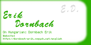 erik dornbach business card